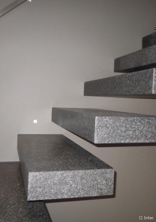 Floating stone staircase