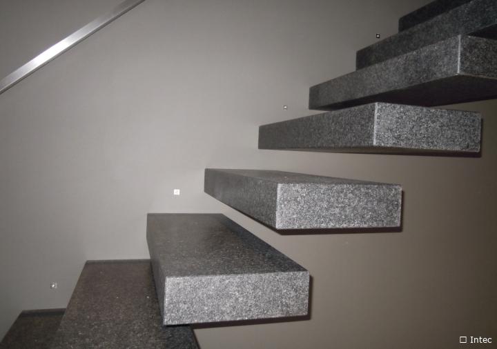 Floating stone staircase