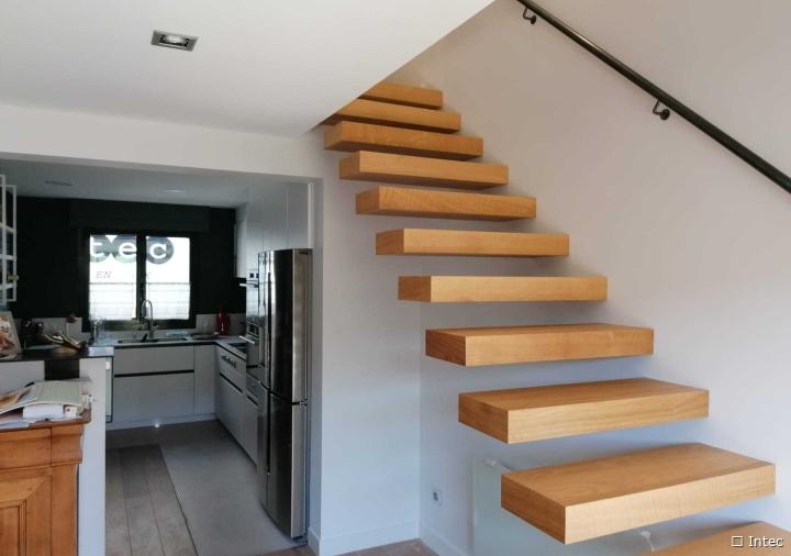 Floating Staircases - Floating wood staircase