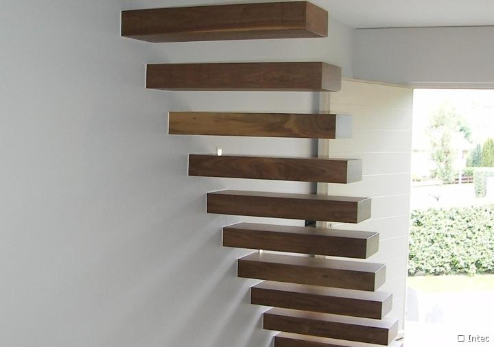 Floating Staircases - Floating wood staircase